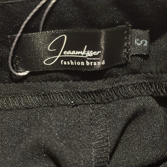 JEAAMKSSER Women's High-Waisted Wide Leg Black Pants size Small - Picture 12 of 12